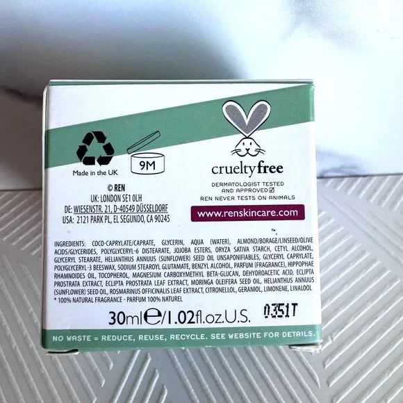 REN Clean Skincare Evercalm Overnight Recovery Balm 30ml/1.02oz BRAND NEW IN BOX - Picture 4 of 6